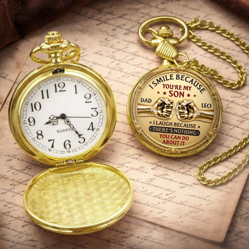 Custom Pocket Watch - Personalized Birthday Gifts For Son - Proud Of The Man You Are Becoming