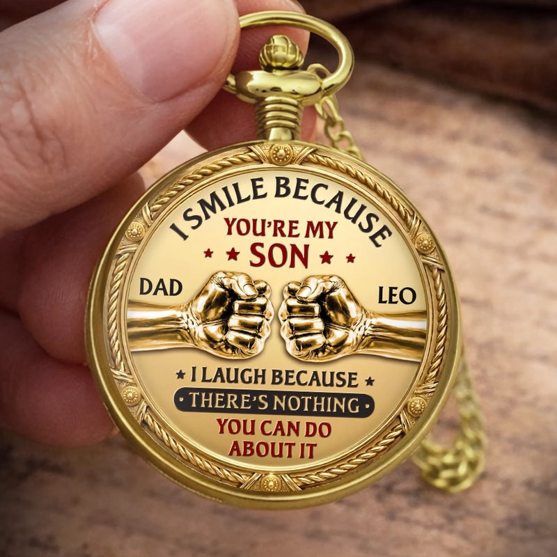 Custom Pocket Watch - Personalized Birthday Gifts For Son - Proud Of The Man You Are Becoming