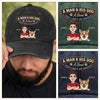 Custom Vintage Washed Denim Baseball Cap - Personalized Father's Day Gifts For Dog Lovers, Dog Dad And Mom - Certified Dog Dad