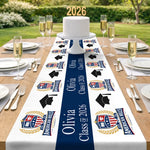 Custom Photo Table Runner - Personalized Graduation Gifts For Him, Her - The Journey Begins Today