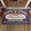 Custom Home Decor Decorative Mat - Personalized America 250th Anniversary Gifts For Mom, Dad, Brother, Sister, Kids - Stars Shine In Freedom Forever