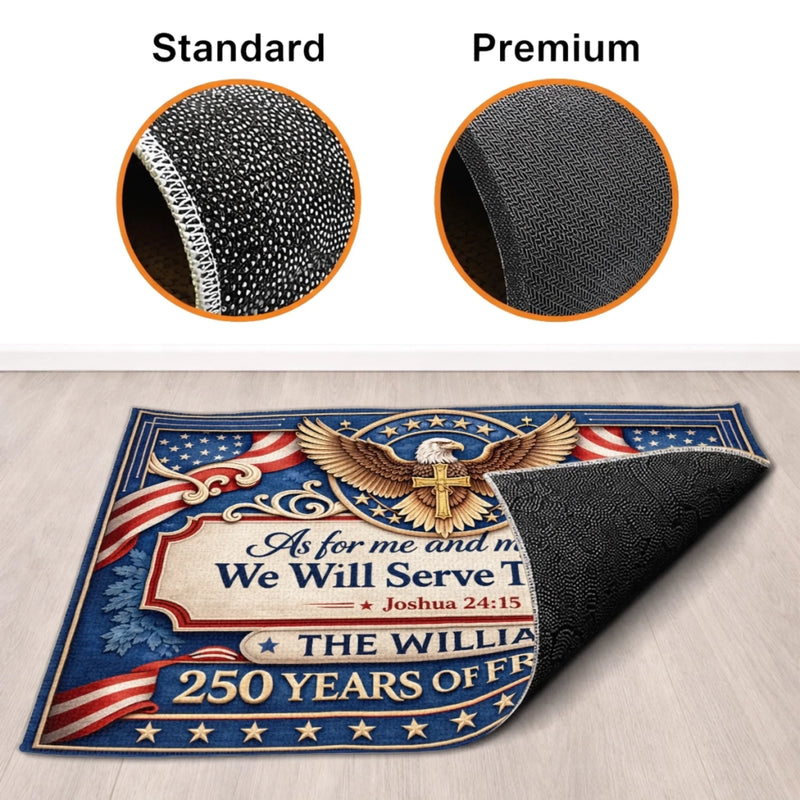 Custom Home Decor Decorative Mat - Personalized America 250th Anniversary Gifts For Mom, Dad, Brother, Sister, Kids - Stars Shine In Freedom Forever