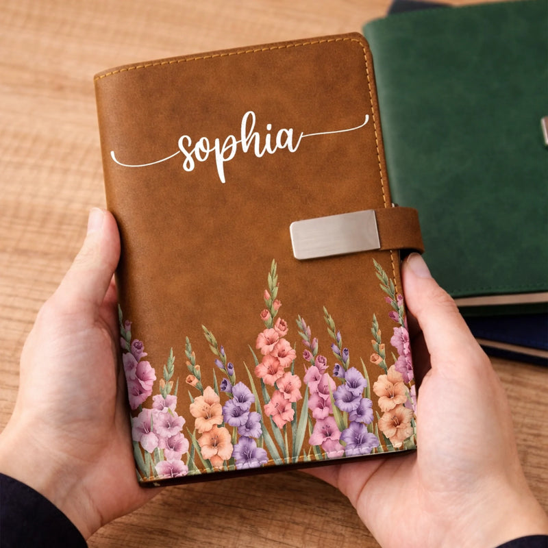 Custom Birth Month Flower Notebook Set - Personalized Birthday Gifts For Besties, Sisters, BFF, Family, Yourself - Be Proud Of Who You Are