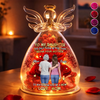 Custom Angel Glass Dome With Preserved Flowers - Personalized Mother's Day Birthday Gifts For Mom, Daughter - You Makes Life Sweeter