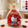 Custom Angel Glass Dome With Preserved Flowers - Personalized Mother's Day Birthday Gifts For Mom, Daughter - You Makes Life Sweeter