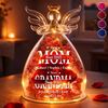 Custom Angel Glass Dome With Preserved Flowers - Personalized Mother's Day Birthday Gifts For Mom, Grandma - Love That Grows With Time