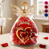 Custom Angel Glass Dome With Preserved Flowers - Personalized Mother's Day Birthday Gifts For Mom, Grandma - Grandma’s Love Blooms Forever