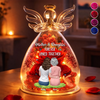 Custom Angel Glass Dome With Preserved Flowers - Personalized Mother's Day Birthday Gifts For Mom, Daughter - Forever Starts With Us