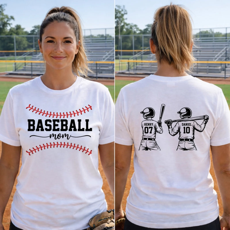 Custom Unisex T-shirt - Personalized Mother's Day Birthday Gifts For Mom, Grandma - Mom Always On My Team