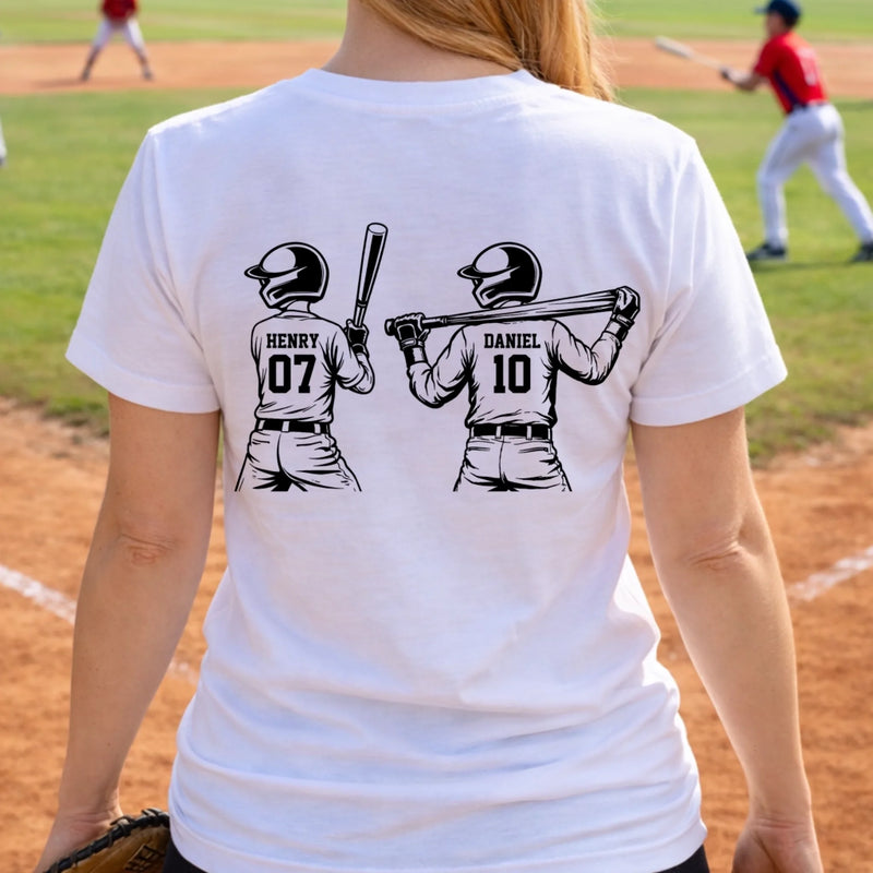 Custom Unisex T-shirt - Personalized Mother's Day Birthday Gifts For Mom, Grandma - Mom Always On My Team