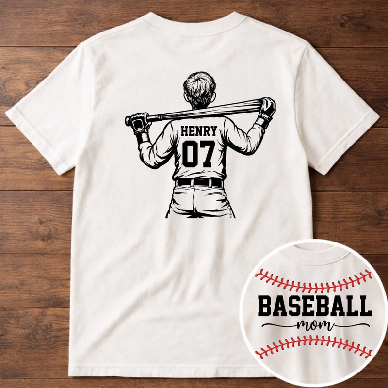 Custom Unisex T-shirt - Personalized Mother's Day Birthday Gifts For Mom, Grandma - Mom Always On My Team