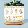 Custom Home Decor Ceramic Plant Pot - Personalized Best Friend Birthday Gifts For Women, Besties, Sisters, BFF - Grow An Old Friend