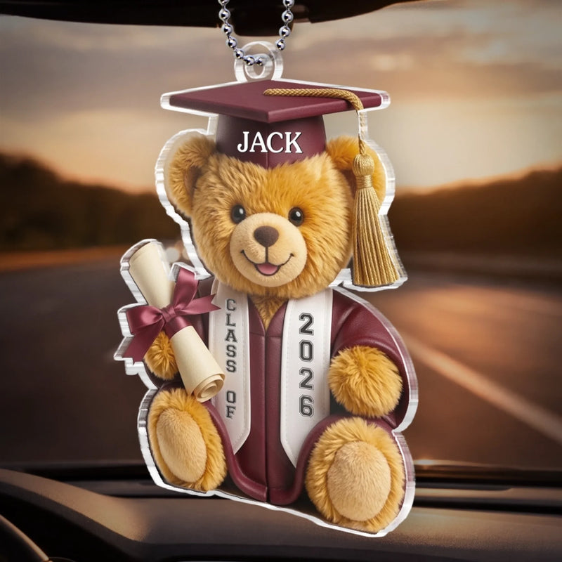 Custom Acrylic Car Ornament - Personalized Graduation Gifts For Him, Her - A New Chapter Begins