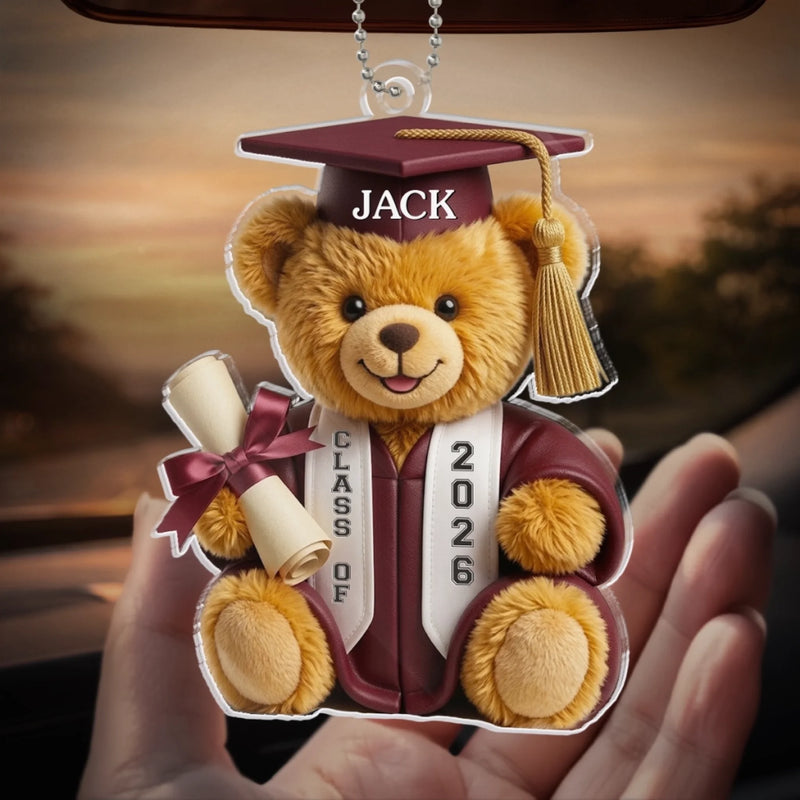 Custom Acrylic Car Ornament - Personalized Graduation Gifts For Him, Her - A New Chapter Begins