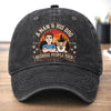 Custom Vintage Washed Denim Baseball Cap - Personalized Mother's Day, Father's Day Gifts For Dog Lovers, Dog Dad And Mom - My Pet My Happy Place