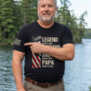 Custom Unisex T-Shirt With Design On Sleeve - Personalized Father's Day Birthday Gifts For Dad, Grandpa - Strength Of A Father