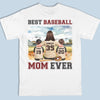 Custom Back Printed Unisex T-shirt, Premium T-shirt, Hoodie - Personalized Mother's Day Gifts For Baseball Mom, Grandma - Best Baseball Mom Ever