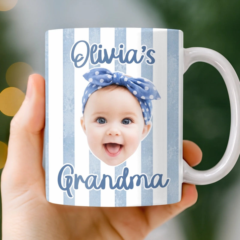 Custom Photo Mug - Personalized Mother's Day, Baby Shower, Gender Reveal Gifts For New Moms, New Grandma - Tiny Hands, Biggest Love