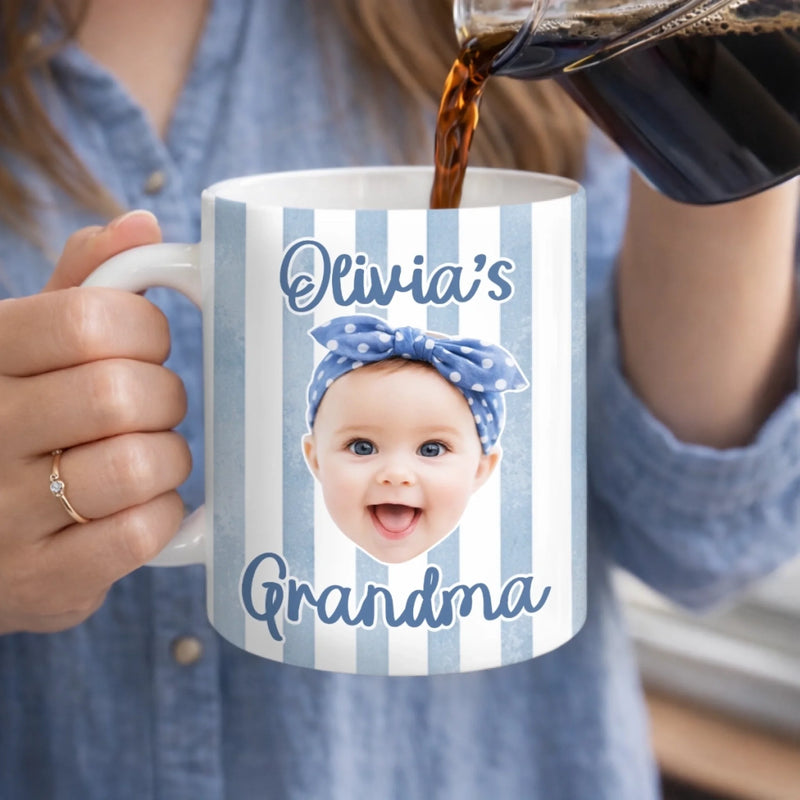 Custom Photo Mug - Personalized Mother's Day, Baby Shower, Gender Reveal Gifts For New Moms, New Grandma - Tiny Hands, Biggest Love