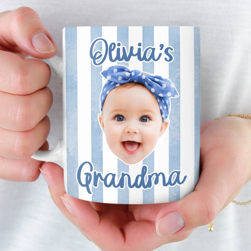 Custom Photo Mug - Personalized Mother's Day, Baby Shower, Gender Reveal Gifts For New Moms, New Grandma - Tiny Hands, Biggest Love