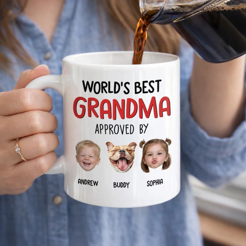 Custom Photo Mug - Personalized Mother's Day, Baby Shower, Gender Reveal Gifts For New Moms, New Grandma - The Boss, The Legend, Grandma