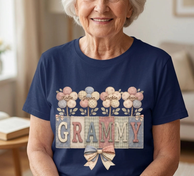 Custom Unisex T-shirt, Premium T-shirt, Hoodie - Personalized Mother's Day Birthday Gifts For Mom, Grandma - Sweet Blooms On Repeat