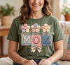 Custom Unisex T-shirt, Premium T-shirt, Hoodie - Personalized Mother's Day Birthday Gifts For Mom, Grandma - Sweet Blooms On Repeat