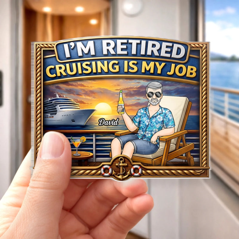 Custom Cruise Ship Door Magnet - Personalized Summer Vacation And Travel Gifts For Husband And Wife, Him And Her - Our Journey Continues At Sea