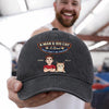 Custom Vintage Washed Denim Baseball Cap - Personalized Father's Day Birthday Gifts For Cat Lovers, Cat Mom And Dad - My Pet My Joy