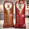 Custom Leather Wine Bag - Personalized Retirement Gifts For Women, Men - Time To Enjoy Life Fully