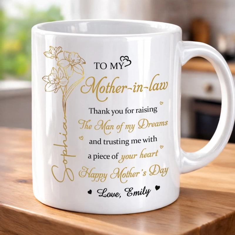 Custom Mug - Personalized Mother's Day Gifts For Mother-In-Law - Thank You For Raising My Person