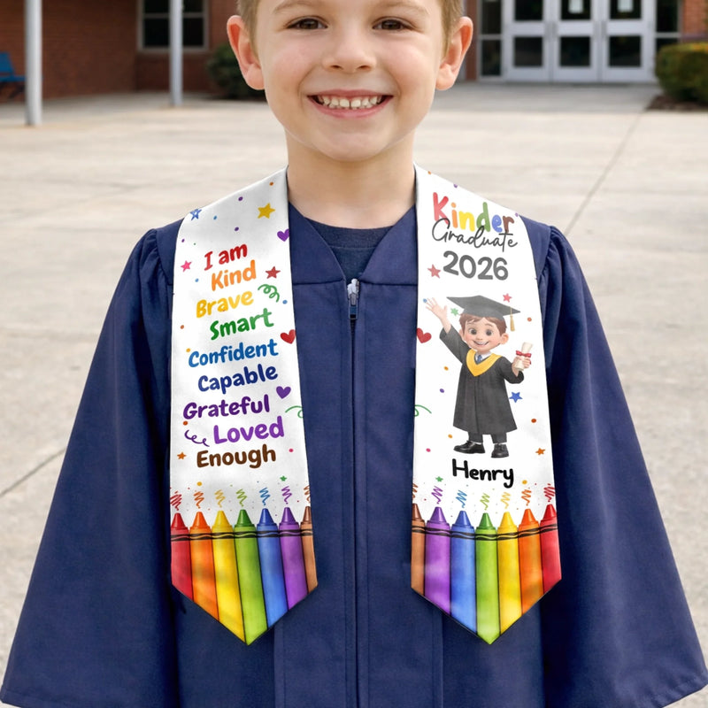Custom Kids Graduation Stole - Personalized Graduation Gifts For Kids - Future Starts Today Kiddo