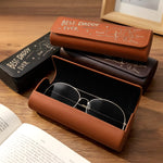 Custom PU Leather Eyeglass Case - Personalized Father's Day Birthday Gifts For Dad, Grandpa - Certified Dad Legend