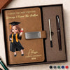 Custom PU Leather Notebook -  Personalized Graduation Gifts For Him, Her - Go Where Your Dreams Take You