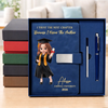 Custom PU Leather Notebook -  Personalized Graduation Gifts For Him, Her - Go Where Your Dreams Take You