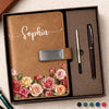 Custom Birth Month Flower Notebook Set - Personalized Birthday Gifts For Besties, Sisters, BFF, Family, Yourself - Proud Of My Own Journey