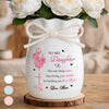Custom Flower Vase With Ribbon - Personalized Mother's Day Gifts For Daughter - To My Daughter, Forever My Heart