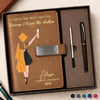 Custom PU Leather Notebook -  Personalized Graduation Gifts For Him, Her - Write Your Own Story