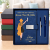 Custom PU Leather Notebook -  Personalized Graduation Gifts For Him, Her - Write Your Own Story