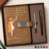 Custom PU Leather Notebook -  Personalized Graduation Gifts For Him, Her - Make Every Page Count