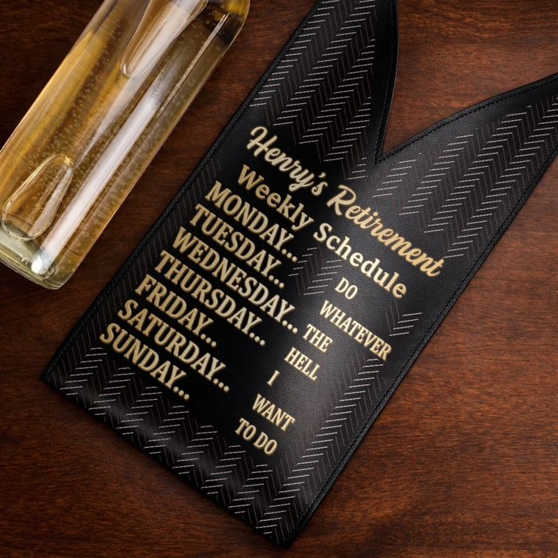 Custom Leather Wine Bag - Personalized Retirement Gifts For Women, Men - Living The Dream Every Day