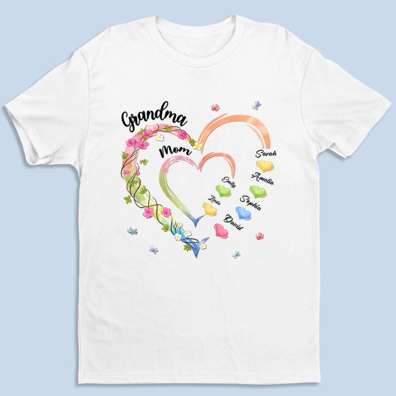 Custom Unisex T-shirt, Premium T-shirt, Hoodie - Personalized Mother's Day Gifts For Mom, Grandma - Blessed To Be Their Grandma