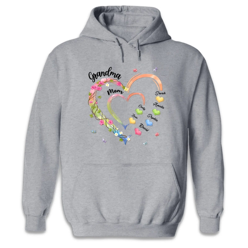Custom Unisex T-shirt, Premium T-shirt, Hoodie - Personalized Mother's Day Gifts For Mom, Grandma - Blessed To Be Their Grandma