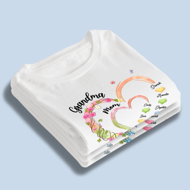 Custom Unisex T-shirt, Premium T-shirt, Hoodie - Personalized Mother's Day Gifts For Mom, Grandma - Blessed To Be Their Grandma