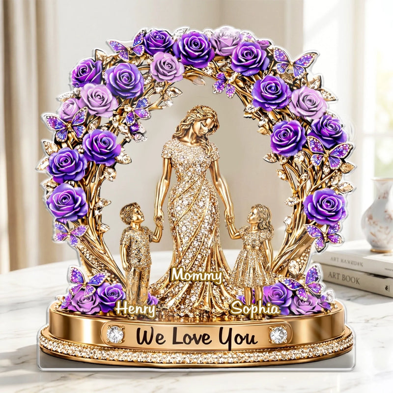 Custom Acrylic Plaque - Personalized Mother's Day Gifts For Mom, Grandma - Mom Makes Every Day Beautiful