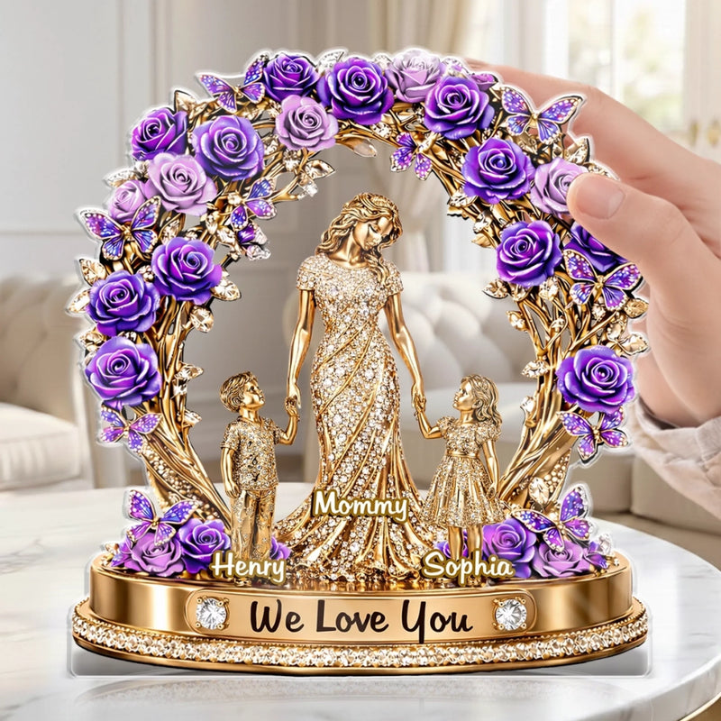 Custom Acrylic Plaque - Personalized Mother's Day Gifts For Mom, Grandma - Mom Makes Every Day Beautiful