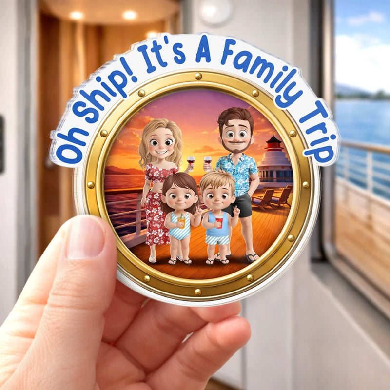 Custom Cruise Ship Door Magnet - Personalized Summer Vacation And Travel Gifts For Mom, Dad, Brother, Sister, Kids - Summer Days With My Favorite People