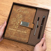 Custom PU Leather Notebook - Personalized Graduation Gifts For Him, Her - Made It Through, Ready For More
