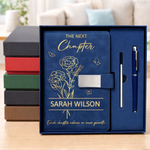 Custom PU Leather Notebook - Personalized Graduation Gifts For Him, Her - Made It Through, Ready For More