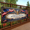 Custom Polyester Outdoor Banner - Personalized America 250th Anniversary Gifts For Mom, Dad, Brother, Sister, Kids - United By Strength And Spirit
